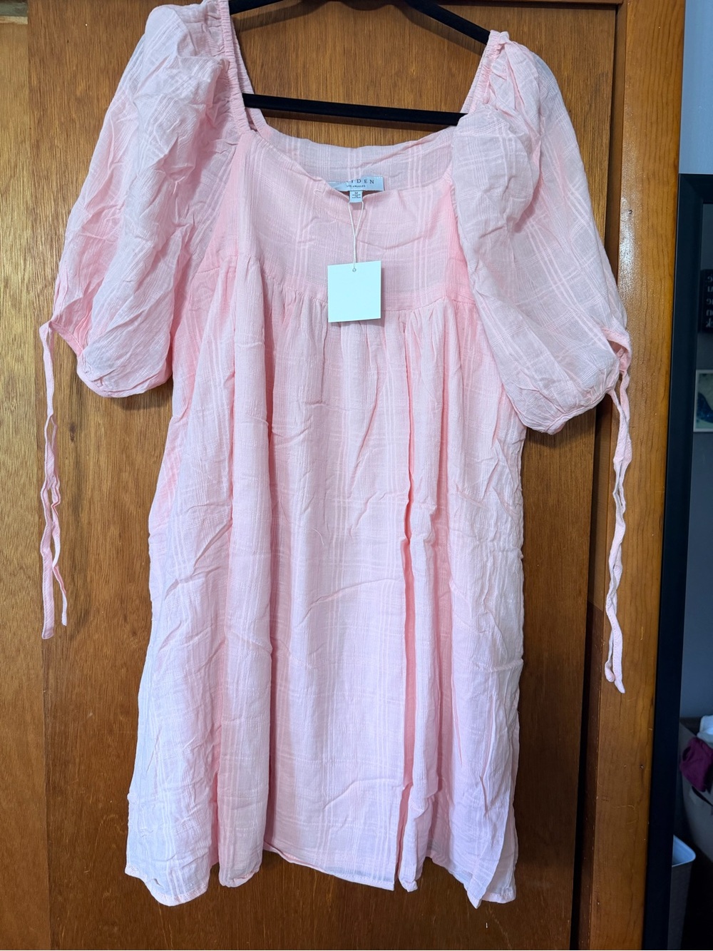 Hayden Light Pink Puff Sleeve Babydoll Dress